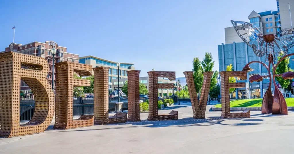 Massage and wellness in Reno NV with the Believe sculpture by the Truckee River