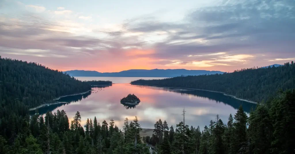 Massage and wellness in Reno NV with a peaceful Lake Tahoe sunrise in Emerald Bay